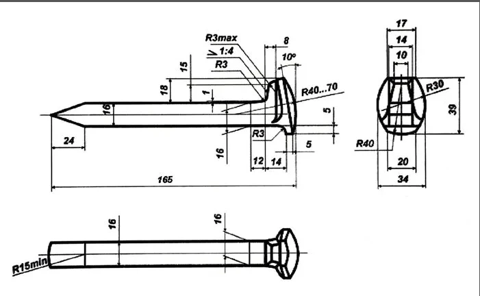 ISO Certificate Dog Spikes Rail Cut Spike ISO Certificate Dog Spikes Rail Cut Spike